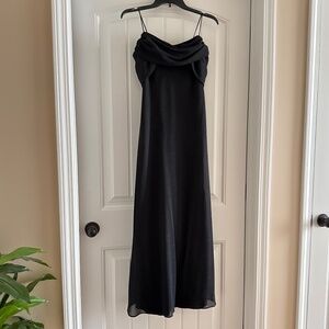 Sparkling black formal dress in petite